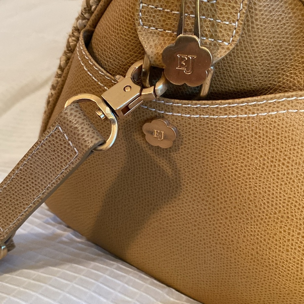 ERIC JAVITS leather and straw summer bag - Picture 2 of 7